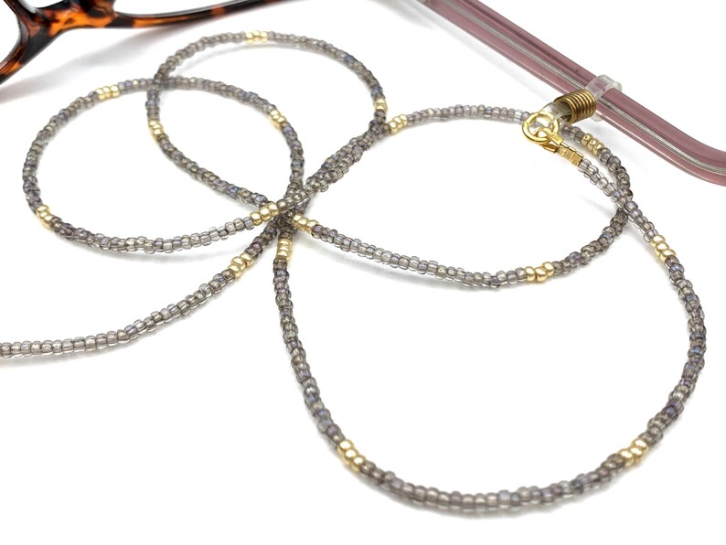 Eyeglass Necklace Beaded Glasses Chain Gold Eyeglass Chain Etsy