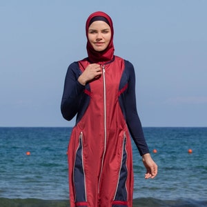 Adabkini Mira Muslim 5-piece Long Swimsuit Islamic Full Cover - Etsy