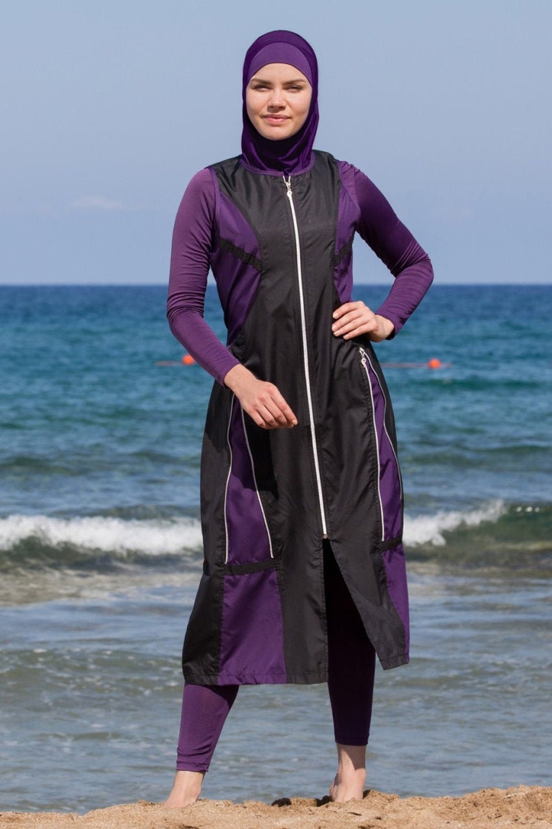 Adabkini Mira Muslim 5-piece Long Swimsuit Islamic Full Cover Modest ...