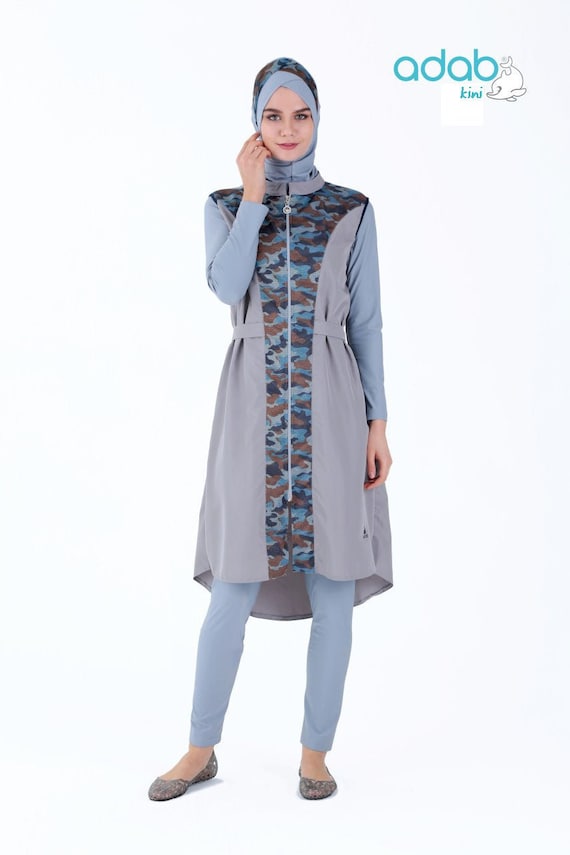 Talla XXL Traje de baño Adabkini Sedef burkini cubierta completa