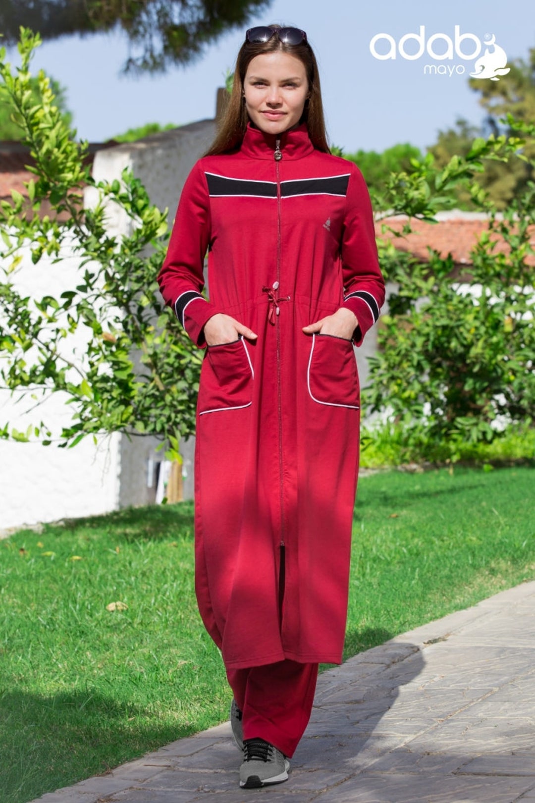 Adabkini Almira Long Sweat Suit With Hoodi and Pants - Etsy Israel