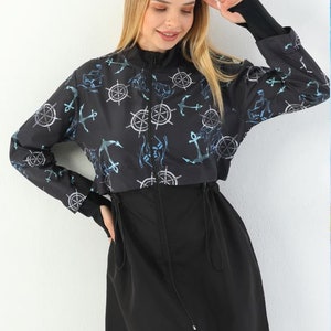 Women&#39;s Long Swim Cover ups, Burkini Modest Swimwear Beachwear Bathing suit- Only the top