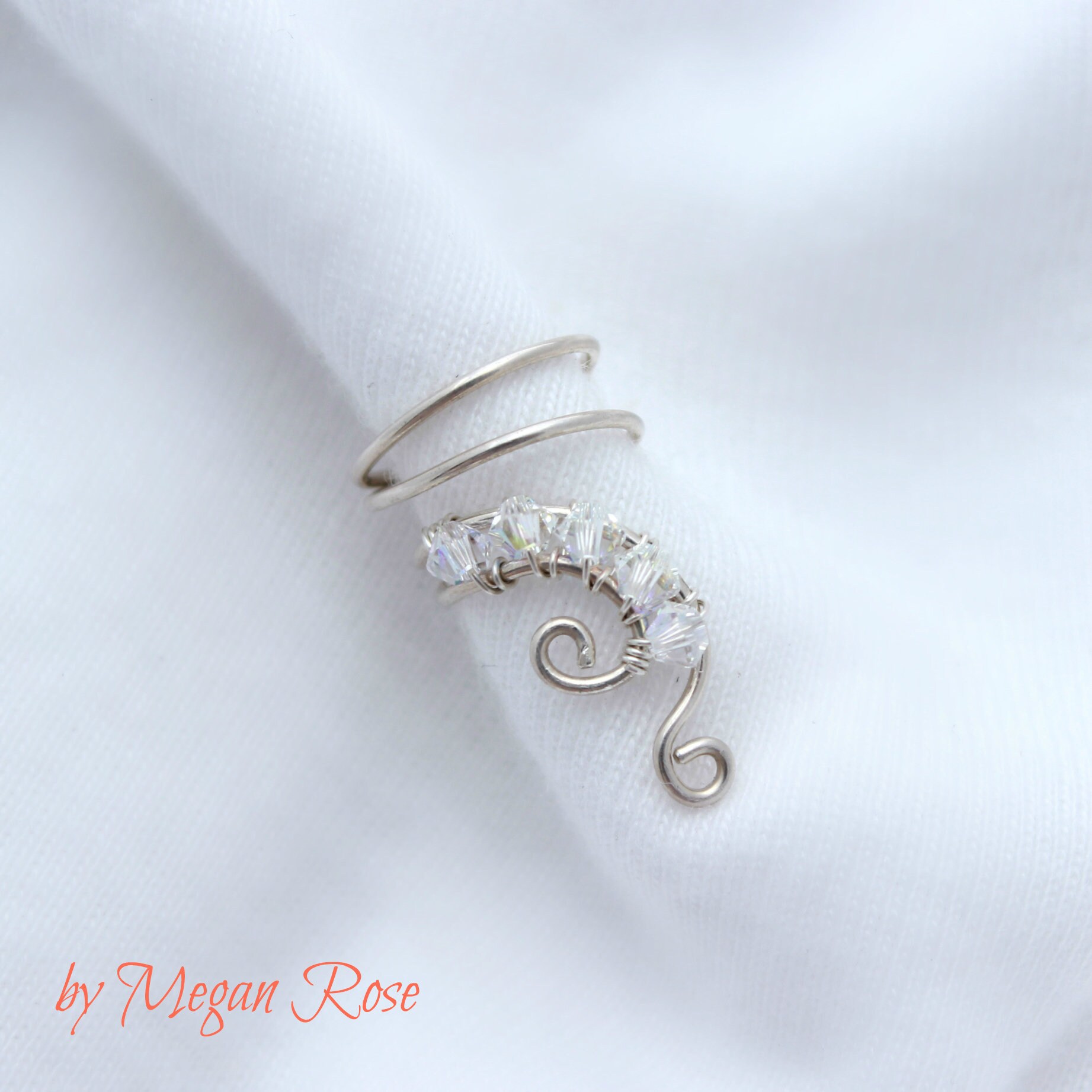 Ear Cuff With Swarovski Crystals Etsy