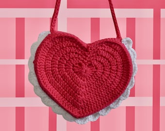 The Loves-Me-Knot Crochet Heart Bag Valentines PATTERN — Corduroykidd