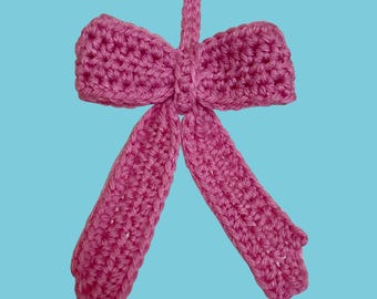 Crochet Bow Keychain/bag charm PATTERN