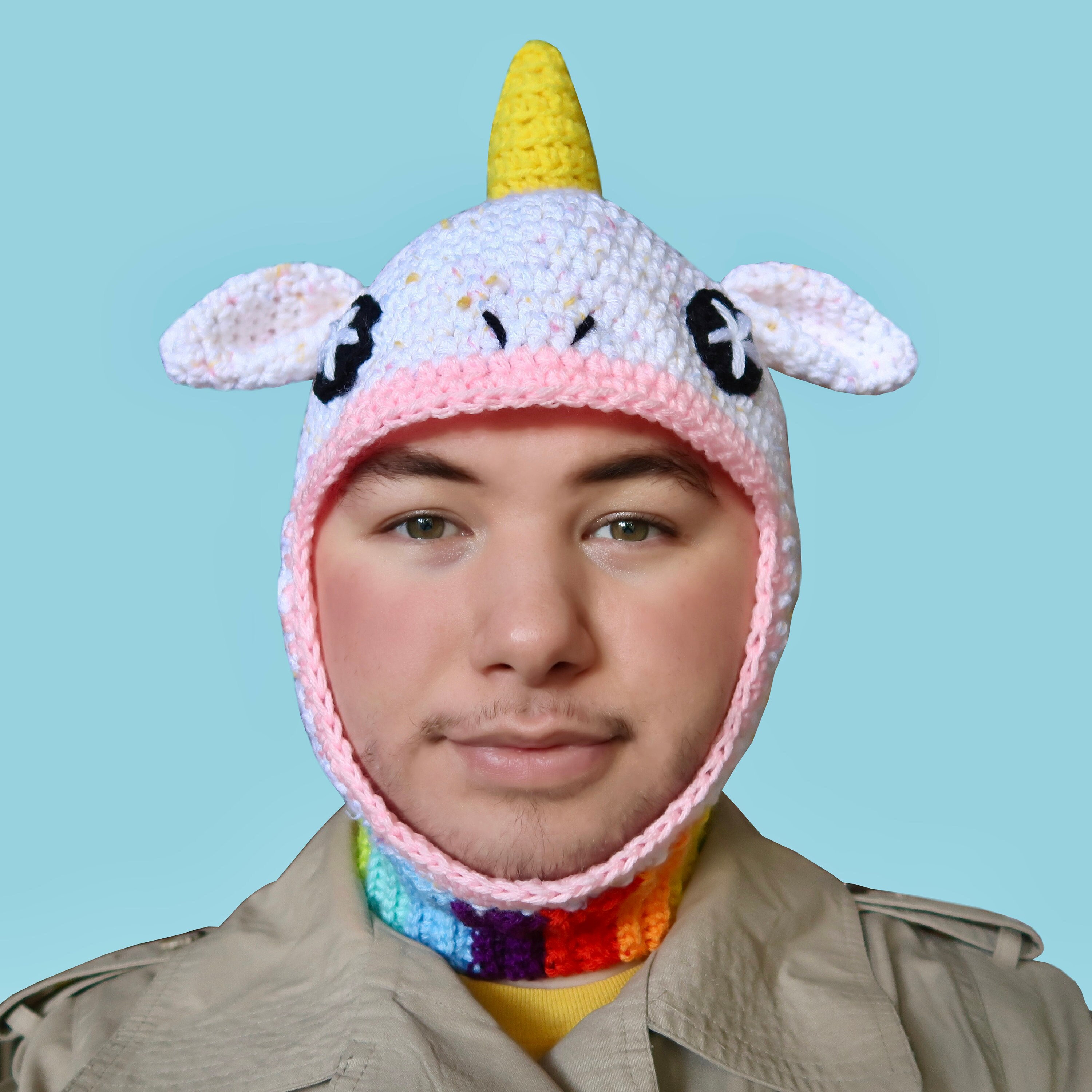 Cagoule Licorne Pour Enfant - Bonnet Chaud 100% Acrylique, Broderie Licorne