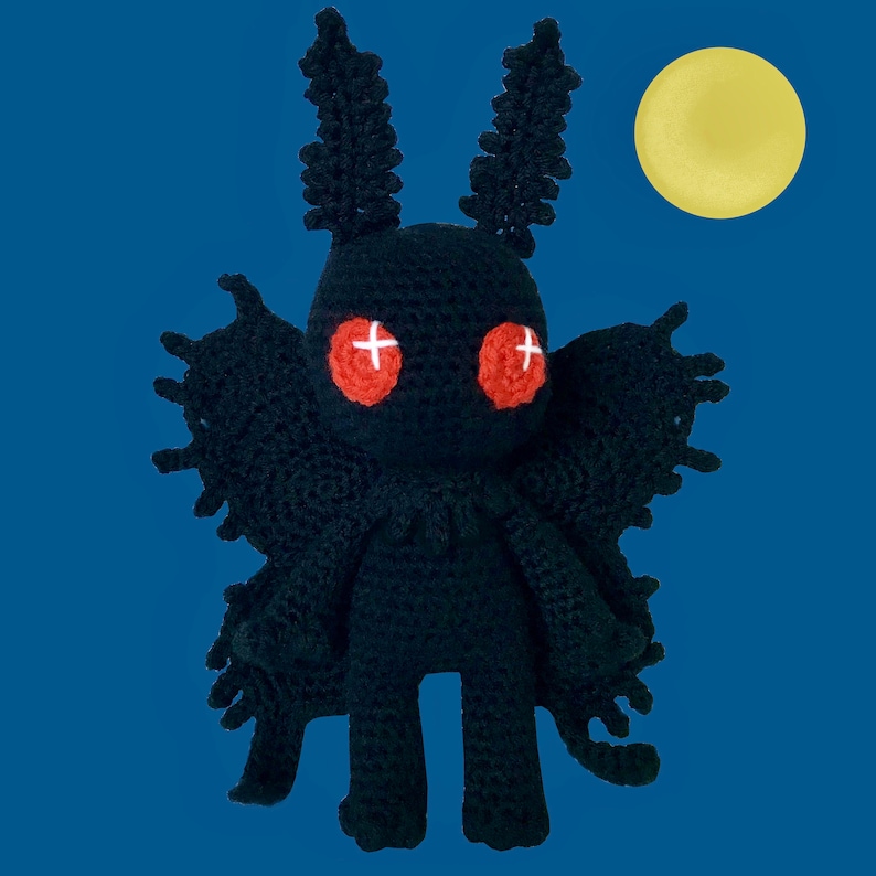 Moth Man Crochet PATTERN for my spooky friends image 1