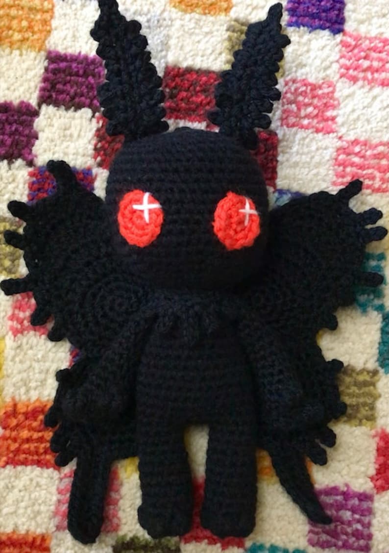 Moth Man Crochet PATTERN for my spooky friends image 2