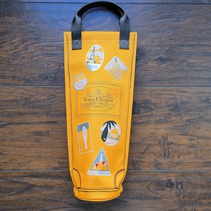 Veuve Rare "Cliqout on the Road" Paris Beach Champagne Bottle Ice Jacket - Carrier Tote Chiller Carrier Gift Storage Bag Yellow Brut