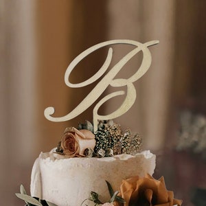 Monogram cake topper,Rose Gold Monogram cake toppers,Initial Cake Topper ,Wedding Cake Topper Rustic Wedding Topper Monogram Letter, initial image 2