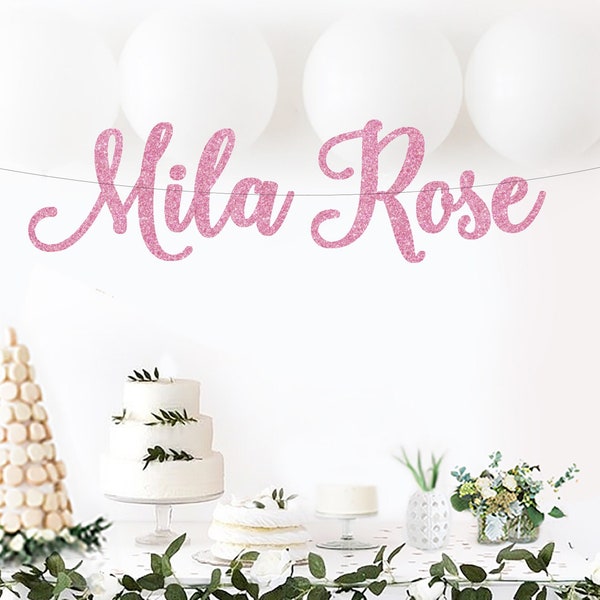 Name banner,Custom Name Banner, Cursive name banner,Personalized Engagement Party Banner,Name Sign,Name Decor Decorations, personalized sign