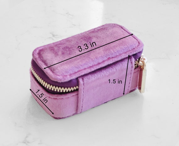 Borsa Portagioie Da Viaggio Rosa Con Cerniera - Piccola Scatola Organizzata Per Collane, Anelli, Orecchini E Bracciali, Ideale Per Donne E Ragazze