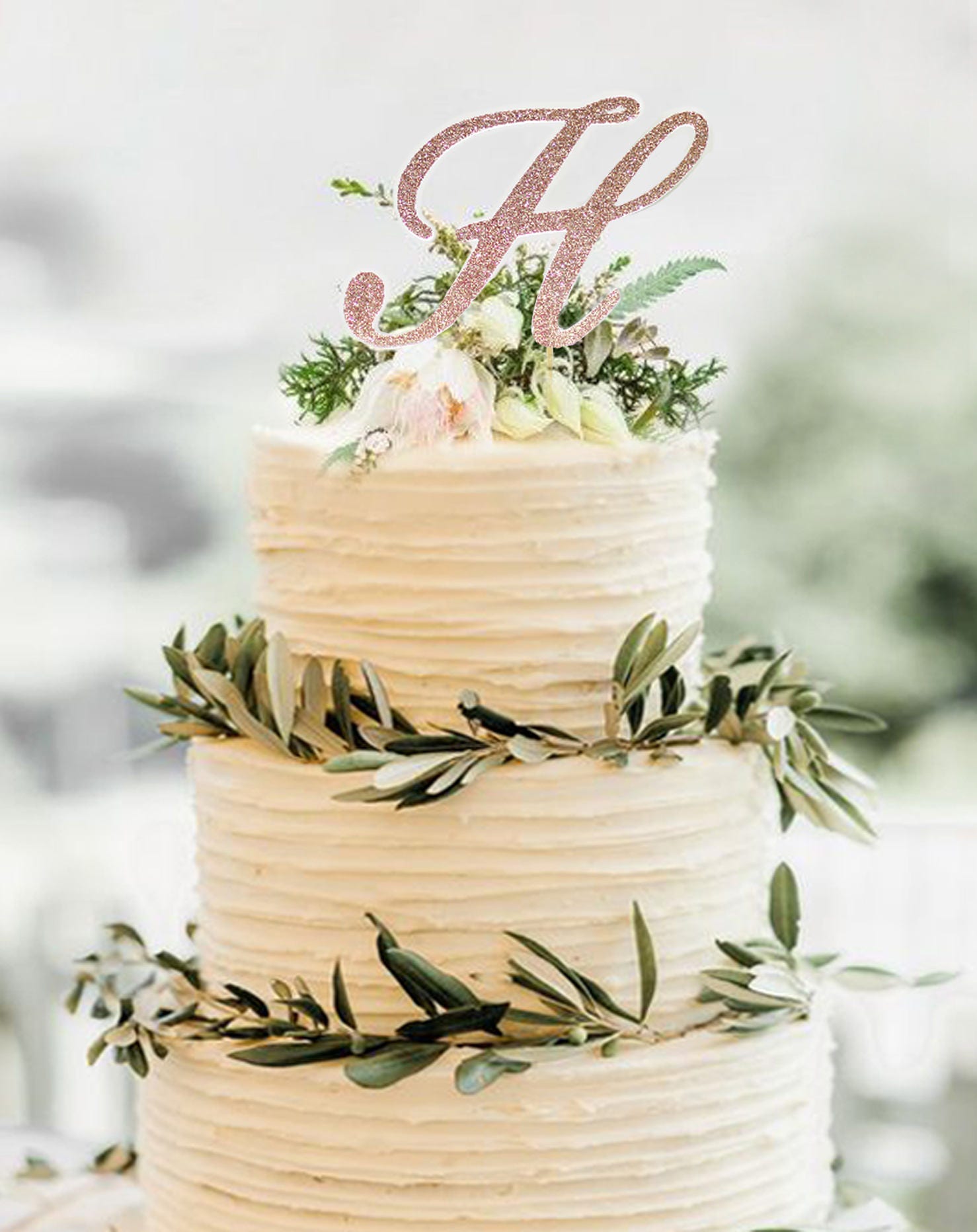 Paper & Party Supplies Party Supplies Initials Cake Topper Single