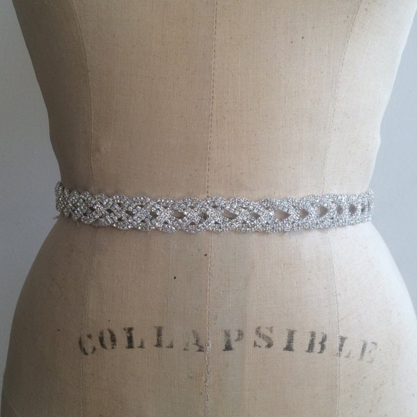 Ceinture de mariée-ceinture de mariée-ceinture de demoiselle d'honneur-art déco strass perlé ceinture de mariée ceinture-ceinture de demoiselle d'honneur-vintage strass ceinture de mariage en cristal