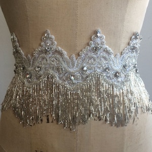 Bridal Belt-Bridal Sash-Art Deco Beaded Bridal Belt-Art Deco Bridal Sash Belt-Art Deco Beaded Bridal Sash-Art Deco Wedding Belt-Wedding Sash