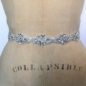 Bridal Belt-Bridal Sash-Bridesmaid Belt-Art Deco Rhinestone Beaded Bridal Sash Belt-Bridesmaid Sash-Wedding Dress Sash-Wedding Dress Belt