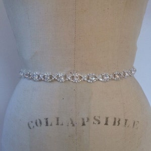 Bridal Belt-Bridal Sash-Bridesmaid Belt-Art Deco Rhinestone Beaded Bridal Sash Belt-Bridesmaid Sash-Rhinestone Crystal Wedding Sash Belt
