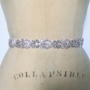 Bruidsband Rose Gold-Bridal Sash Rose Gold-Bridesmaid Belt Rose Gold-Art Deco Bridal Sash Belt Rose Gold-Rijnsteen riem-trouwjurk Riem