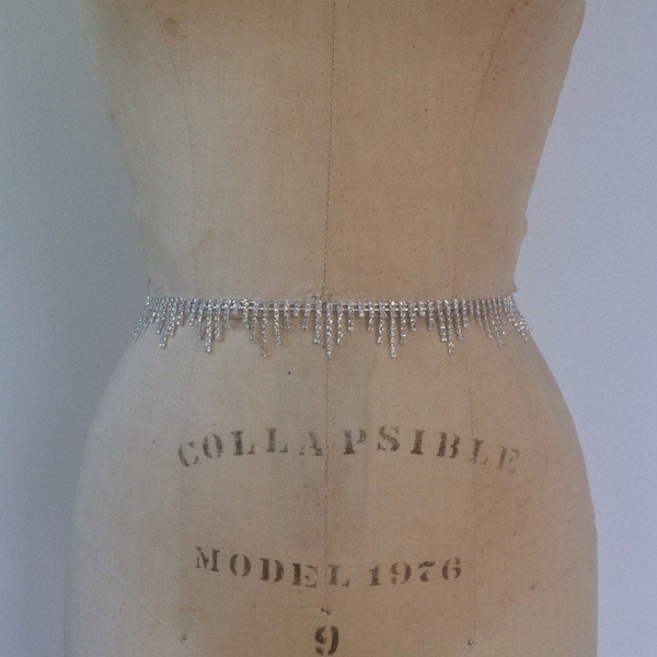 Cinturón nupcial-bridal Sash-Art Deco boda Sash cinturón-novia cinturón-bridesmaid Sash-beaded Rhinestone bridal cinturón de cristal de la boda Sash