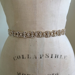 Gold Bridal Belt-Gold Bridal Sash-Gold Bridesmaid Belt-Bridal Sash Belt ArtDeco Gold Rhinestone Beaded Bridal Sash Belt-Gold Bridesmaid Sash