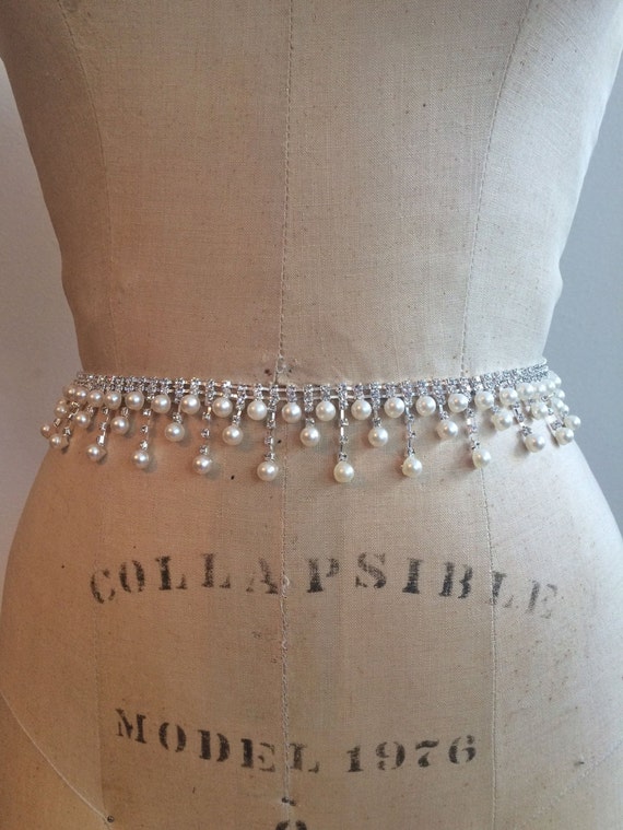Bridal Belt Pearl-bridal Sash Pearl-bridesmaid Belt  display picture 1