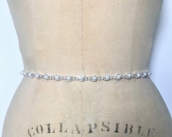 Brautgürtel-Brautgürtel-Brautjungferngürtel-Kleine Perle Strass-Perlengürtel-Schärpe-Perlengürtel-Perlengürtel