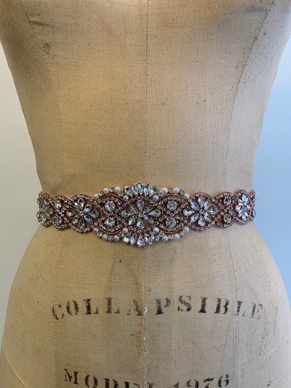 Rose gold belts 2025 for bridesmaid dresses