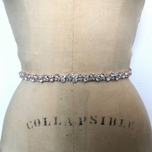 Vendita Bridal Belt Rosa Oro-Bridal Sash-Sottile Bridal Belt-Sale Sposa Cintura-Sposa Sash Rose Oro-Matrimonio Cintura-Sposa con chiusura