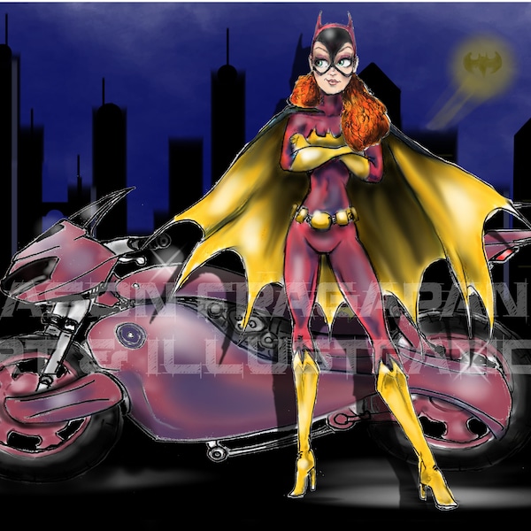 Batgirl Barbara Gordon Burnside Birds of Prey BATMAN Fan Art Photo Print