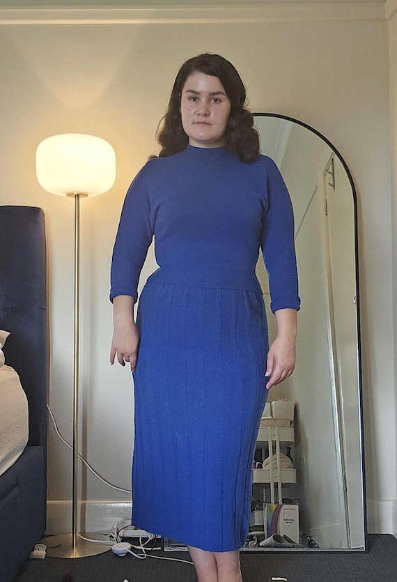 1950s Lofties Blue Knit Set - image 2