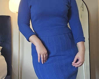 1950s Lofties Blue Knit Set