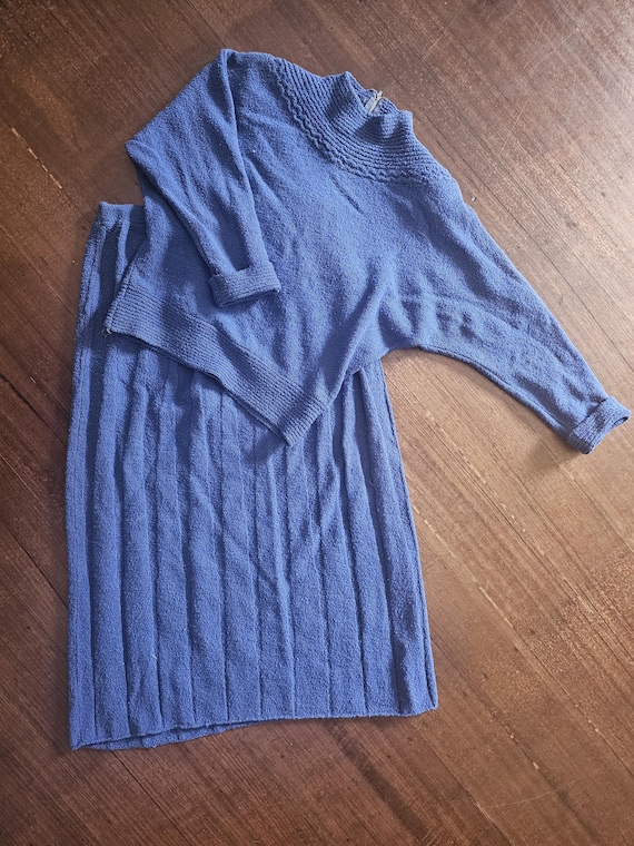 1950s Lofties Blue Knit Set - image 4