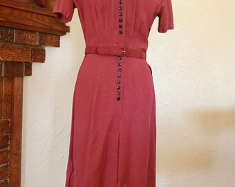 1930s houndstooth dress