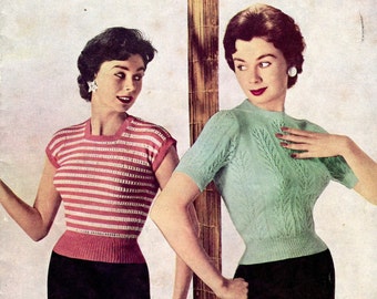 Livro de tricô Twinprufe Lacy Styles dos anos 1950, 190 PDF