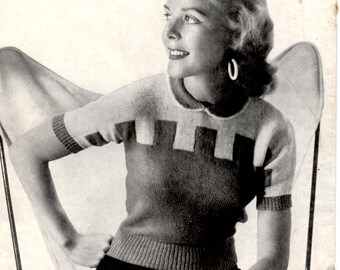 Woolworth Economy gebreid boek uit 1950, 35 pdf