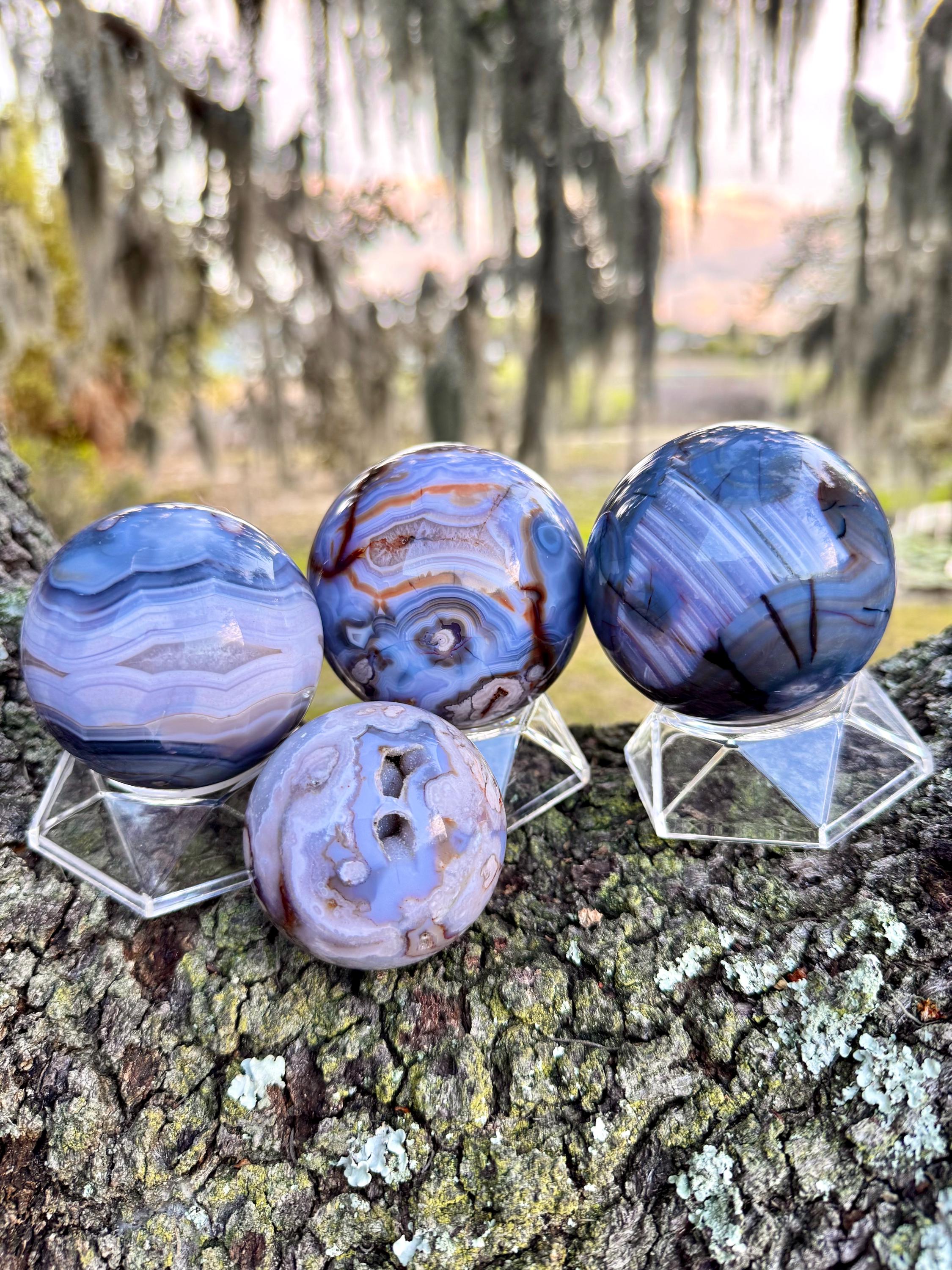 Blue flower agate - Etsy 日本