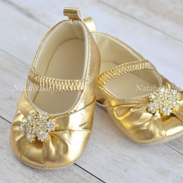 Gold Baby Shoes Etsy