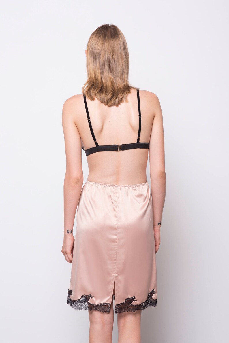 Satin half slip Blush half slip Blush underwear skirt Etsy