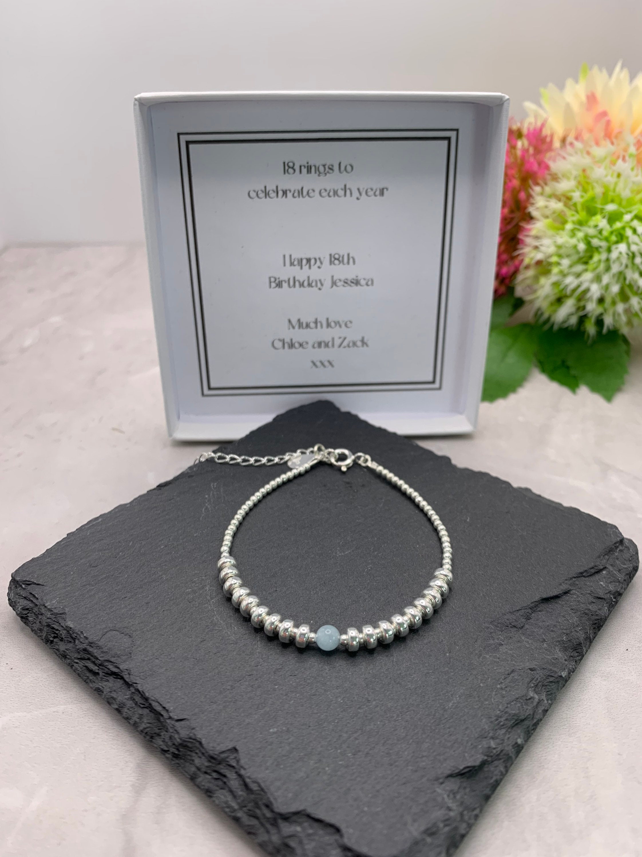 18th Birthstone Bracelet. 18th Birthday Gift. Special Birthday
