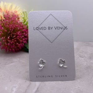 Maple leaf earrings. Leaf earrings. Sterling Silver maple leaf earrings. Maple leaf studs. Leaf studs. Mother&#39;s Day Gift. Silver leaf studs