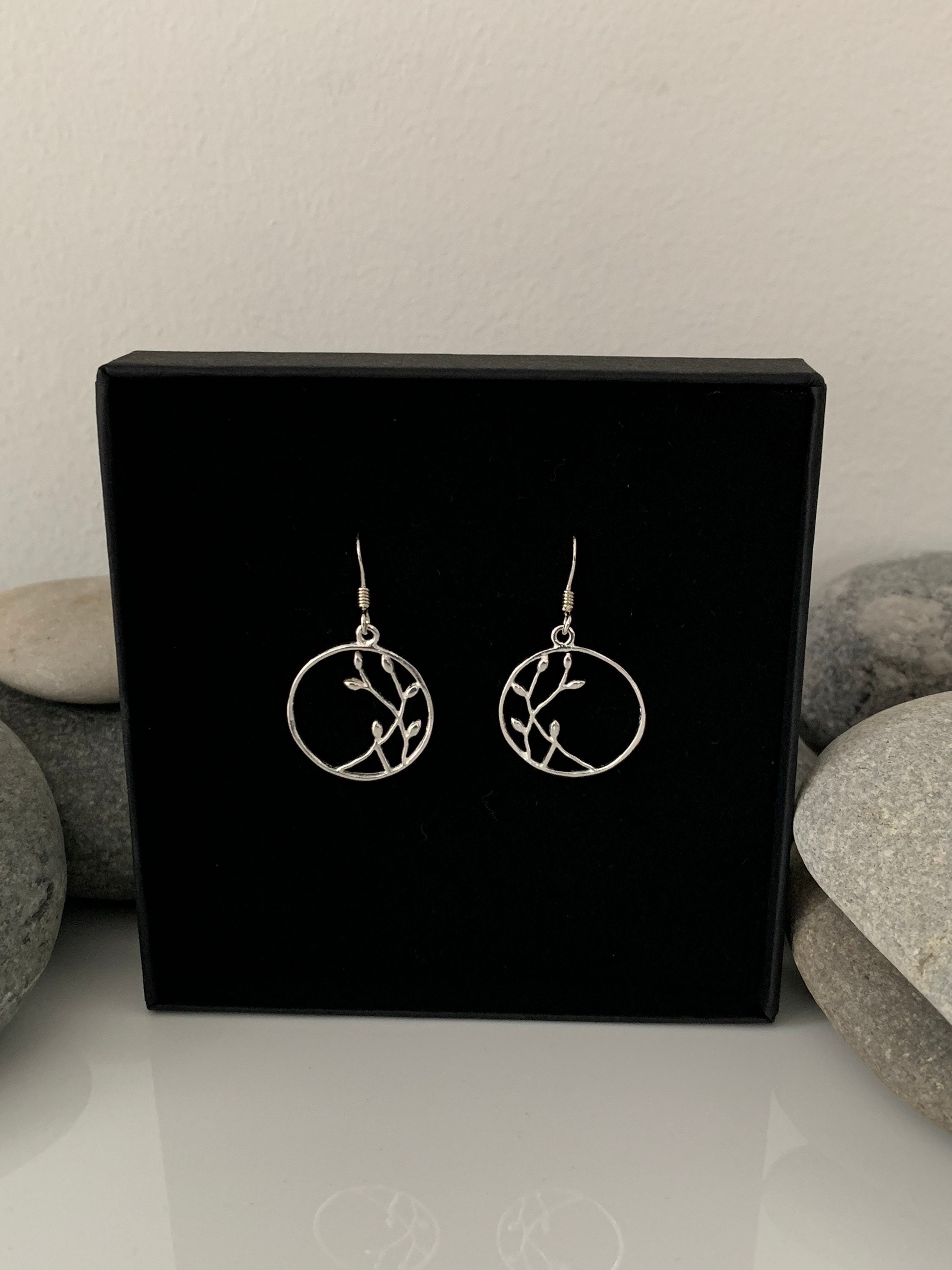 Foil Panel Earrings - Silver