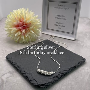 18th birthday necklace. 18th birthday gift. Special birthday present. 18th birthday gift for girls. Milestone birthday necklace. 18th gift