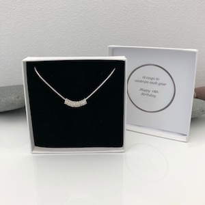 18th birthday necklace. 18th birthday gift. Special birthday present. 18th birthday gift for girls. Milestone necklace
