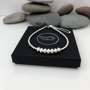 Silver 70th birthday bracelet 70 birthday gift. 70th birthday gift for women. Sterling silver 70th bracelet