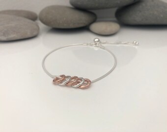Silver 50th birthday bracelet 50 birthday gift. 50th birthday gift for women. Sterling silver 50th bracelet