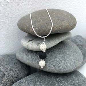 Lava stone necklace. Lava stone oil diffuser necklace. Essential oil diffuser pendant. Diffuser necklace. Mother&#39;s Day gift. Gift for her