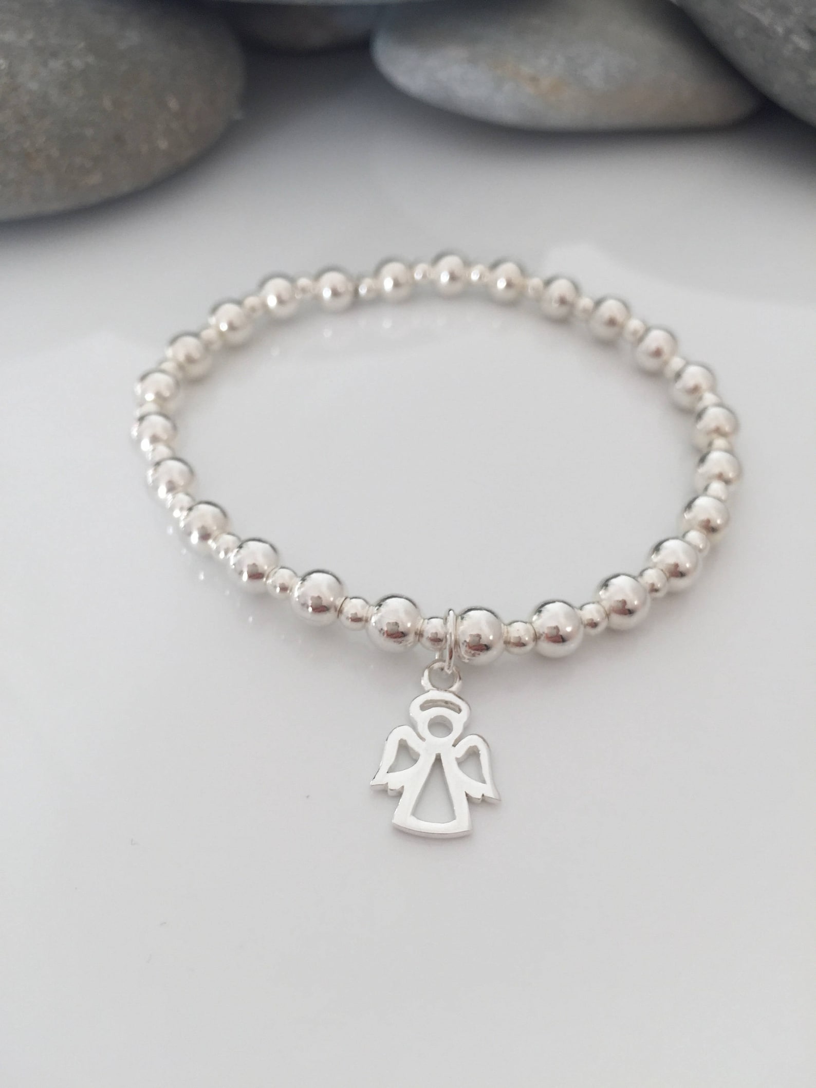 Sterling Silver Angel Charm Bracelet. Sterling Silver Angel Bracelet