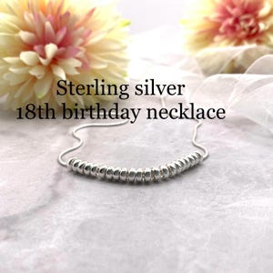 18th birthday necklace. 18th birthday gift. Special birthday present. 18th birthday gift for girls. Milestone jewellery. 18th Necklace