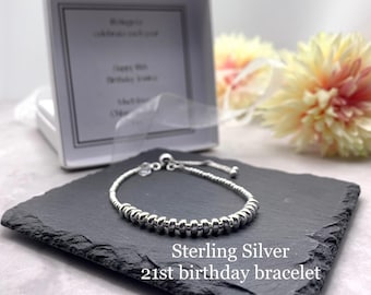 21st birthday bracelet. 21st birthday gift. Special birthday present. 21 gifts for girls. 21st Bracelet. 21st gift