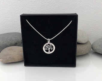 Sterling silver tree of life necklace. Tree of life pendant. Tree of life jewellery